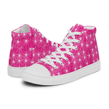 Load image into Gallery viewer, STARLIGHT PINK CANVAS HIGH TOP WOMAN SHOES