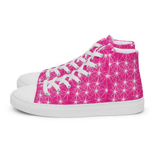 Load image into Gallery viewer, STARLIGHT PINK CANVAS HIGH TOP WOMAN SHOES