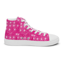 Load image into Gallery viewer, STARLIGHT PINK CANVAS HIGH TOP WOMAN SHOES