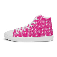 Load image into Gallery viewer, STARLIGHT PINK CANVAS HIGH TOP WOMAN SHOES