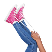 Load image into Gallery viewer, STARLIGHT PINK CANVAS HIGH TOP WOMAN SHOES