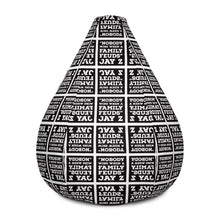 Load image into Gallery viewer, NOBODY WINS BLACK Bean Bag Chair Cover