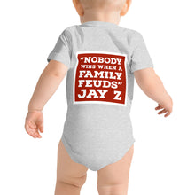 Load image into Gallery viewer, NOBODY WINS BLACK Baby short sleeve one piece