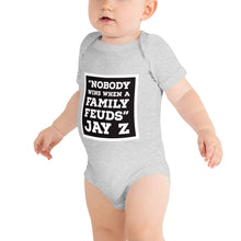 Load image into Gallery viewer, NOBODY WINS BLACK Baby short sleeve one piece