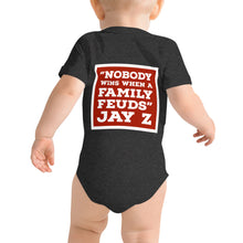 Load image into Gallery viewer, NOBODY WINS BLACK Baby short sleeve one piece
