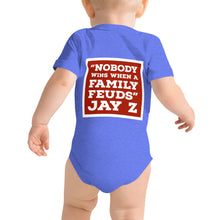 Load image into Gallery viewer, NOBODY WINS BLACK Baby short sleeve one piece