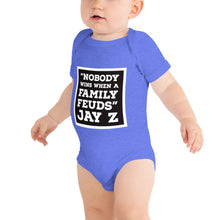 Load image into Gallery viewer, NOBODY WINS BLACK Baby short sleeve one piece