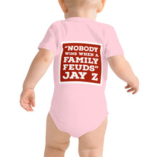 Load image into Gallery viewer, NOBODY WINS BLACK Baby short sleeve one piece