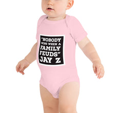 Load image into Gallery viewer, NOBODY WINS BLACK Baby short sleeve one piece