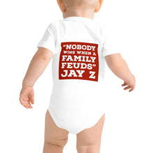 Load image into Gallery viewer, NOBODY WINS BLACK Baby short sleeve one piece