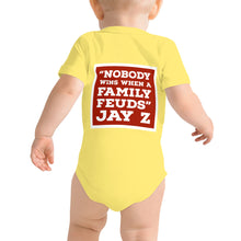 Load image into Gallery viewer, NOBODY WINS BLACK Baby short sleeve one piece