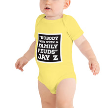 Load image into Gallery viewer, NOBODY WINS BLACK Baby short sleeve one piece