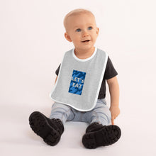 Load image into Gallery viewer, LET'S EAT Embroidered Baby Bib