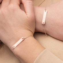 Load image into Gallery viewer, SAVAGE Engraved Silver Bar Chain Bracelet