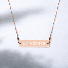 Load image into Gallery viewer, #1 MOTHER Engraved Silver Bar Chain Necklace