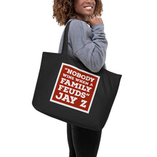 Load image into Gallery viewer, NOBODY WINS RED Large organic tote bag