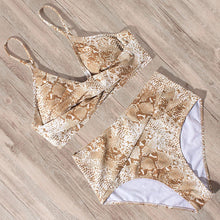 Load image into Gallery viewer, RUUHEE Swimsuit Woman High Waist Bikini 2021 Women Leopard Solid Bathing Suit Swimsuit Female with Pad Push Up Swimwear Women