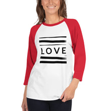 Load image into Gallery viewer, LOVE 3/4 sleeve raglan shirt