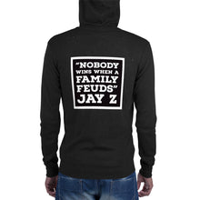 Load image into Gallery viewer, NOBODY WINS BLACK Unisex zip hoodie