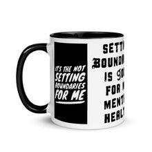 Load image into Gallery viewer, BOUNDARIES Mug with Color Inside