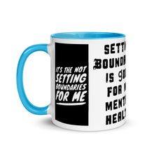 Load image into Gallery viewer, BOUNDARIES Mug with Color Inside
