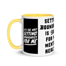 Load image into Gallery viewer, BOUNDARIES Mug with Color Inside
