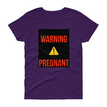 Load image into Gallery viewer, WARNING PREGNANT Women's short sleeve t-shirt