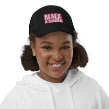 Load image into Gallery viewer, BLACK Is BEAUTIFUL Youth baseball cap