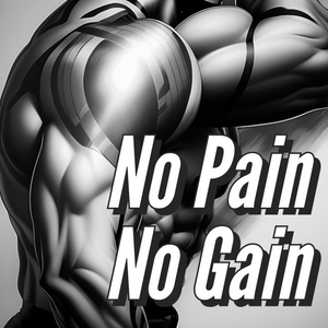 NO PAIN NO GAIN Black Glossy Mug