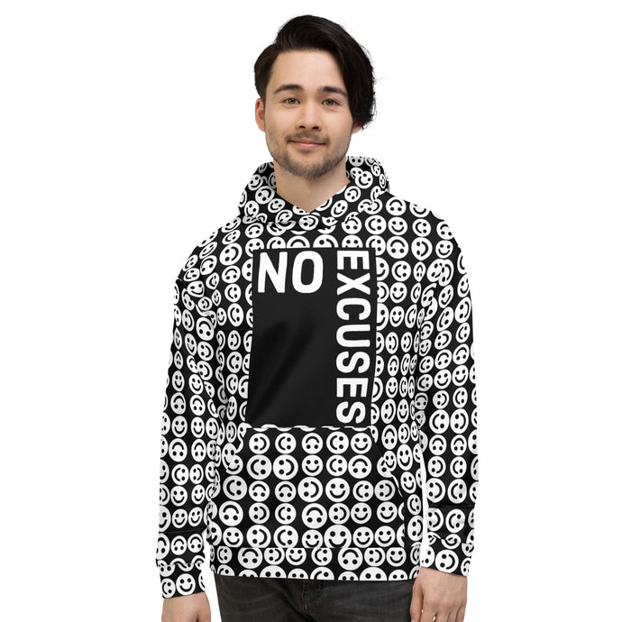 NO EXCUSES SMILIE Unisex Hoodie