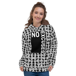 NO EXCUSES SMILIE Unisex Hoodie