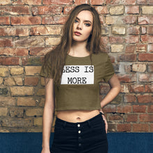 Load image into Gallery viewer, LESS IS MORE Women’s Crop Tee
