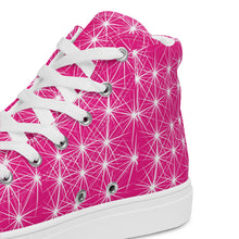 Load image into Gallery viewer, STARLIGHT PINK CANVAS HIGH TOP WOMAN SHOES
