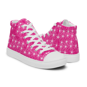 STARLIGHT PINK CANVAS HIGH TOP WOMAN SHOES