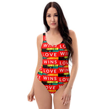 Load image into Gallery viewer, LOVE WINS One-Piece Swimsuit
