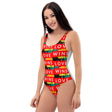 Load image into Gallery viewer, LOVE WINS One-Piece Swimsuit
