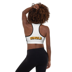 LOVE / SINGLE Padded Sports Bra