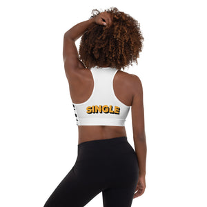 LOVE / SINGLE Padded Sports Bra