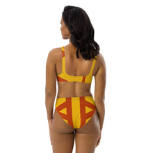 Load image into Gallery viewer, TRIBAL RED SQUAD Recycled high-waisted bikini
