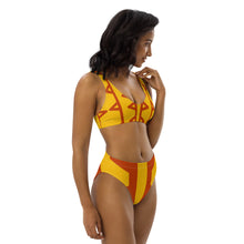 Load image into Gallery viewer, TRIBAL RED SQUAD Recycled high-waisted bikini
