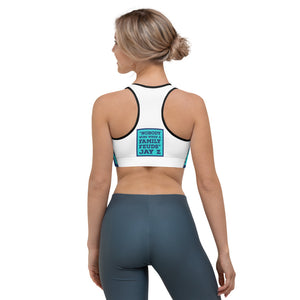 NOBODY WINS BLUE Sports bra