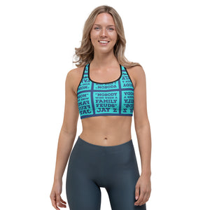 NOBODY WINS BLUE Sports bra