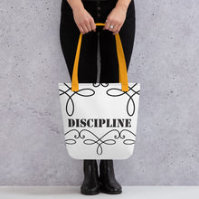 Load image into Gallery viewer, DISCIPLINE Tote bag
