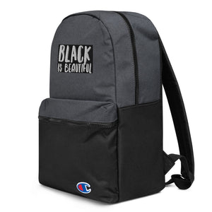 BLACK IS BEAUTIFUL Embroidered Champion Backpack