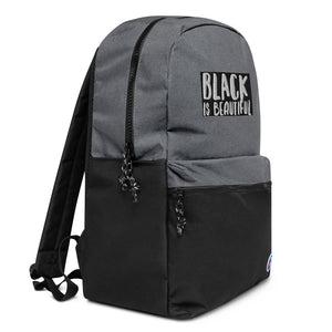 BLACK IS BEAUTIFUL Embroidered Champion Backpack