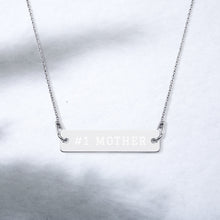 Load image into Gallery viewer, #1 MOTHER Engraved Silver Bar Chain Necklace
