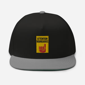 ATTENTION BOUNDARIES Flat Bill Cap