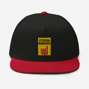 ATTENTION BOUNDARIES Flat Bill Cap