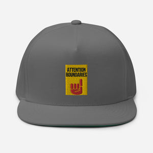 ATTENTION BOUNDARIES Flat Bill Cap