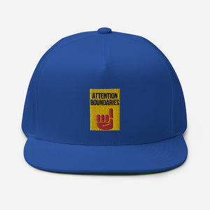 ATTENTION BOUNDARIES Flat Bill Cap